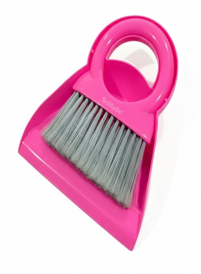 Solitude Small Broom Brush and Dustpan Set Desktop Broom Sweep Cleaning Brush Dust Remover Pan Car Keyboard Cleaning Household Dust Pan - Image 1